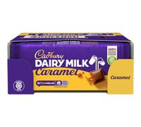 Cadbury Barretta di cioccolato al caramello al latte lattiero-caseario, latte cremoso e caramello dorato, 120g