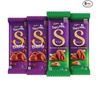 Cadbury Dairy Milk Silk (2 x bollicine 50 grammi, 2 x mandorle arrosto 58 gra...