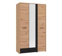 CADDIE - armadio tre ante moderno minimal in legno