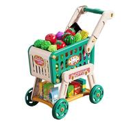 Caddie Pour | Panier De Marchandise Jouet Pour Cuisine | Jeu D’Imitation Supermarché Avec Accessoires | Cadeau Anniversaire Éducatif Pour Filles Garçons Tout-Petits Jeux De Rôle
