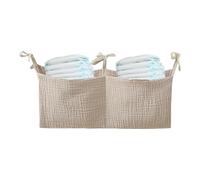 Caddy De Almacenamiento Para Cuna De Bebé 38 x 18 cm | Bolsillo Portátil Gasa Algodón Puro 45 g - Organizador Colgante Para Pañales, Ropa Cama Y Accesorios Guardería Multifuncional