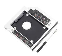 Caddy per disco rigido, alloggiamento per disco rigido, adattatore per disco rigido, 9,5 mm in alluminio HDD SSD Enclosure Alloggiamento per unità disco rigido Caddy Adattatore DVD ottico per laptop