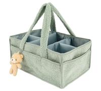 Caddy per pannolini, organizer caddy per pannolini, elegante cestino portaoggetti per gli essenziali del neonato e il cambio pannolini, regalo per la lista del baby shower, 38 x 25,4 x 17,8 cm, caddy
