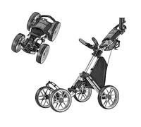 Caddytek CaddyCruiser One Version 8-Silver, Golf Push Carrello Unisex-Adulto, Argento, Taglia Unica