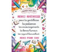 Cadeau de fin d’année maîtresse: Agenda semainier 2026-2027 - Une semaine sur 2 pages