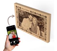 Cadeauki Regali personalizzati in legno con incisione - Pittura di marca - Foto regalo coppia - Foto regalo fidanzata - Legno con incisione - Tagliere - Legno incidere matrimonio(5)