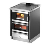 Cadel Cucina legna 6,2kW KOOK 60 4.0V Antracite 4 stelle (60x60x85cm)