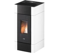 Cristal 9 T1 - Stufa a Pellet Ventilata 8,5 kW Serbatoio 17 Kg Volume Riscaldabile 238 m3 Bianco
