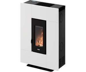 Cadel Stufa a Pellet Ventilata a Camera Stagna 6,9 kW Capacità Serbatoio 12 Kg Volume Riscaldabile 197 m3 colore Metallo Bianco - 7025074 Grace 7 T2