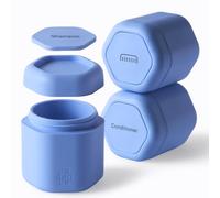 Cadence Set di contenitori da viaggio per la cura dei capelli, contenitori magnetici con coperchio, essenziali da viaggio per donne/uomini, 3 mezzi flessibili (37,4 g) - Etichette per shampoo, balsamo