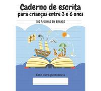 Caderno de escrita para crianças entre 3 e 6 anos