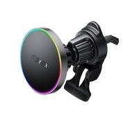 Cadfghjk Caricabatteria Da Auto Wireless Magnetico Da 15 W, Supporto For Telefono Da Auto A Ricarica Rapida Con LED RGB, Compatibile Con MagSafe, Compatibile Con IPhone 16/15/14/13 Pro Max