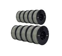 Cadfghjk Filamento PLA/ABS/PETG Da 10 Kg, 1,75 Mm, Nero, Bianco E Grigio, 10 Rotoli, PLA ABS PETG, Plastica For Stampante 3D, Compatibile Con KINGROON(ABS 10kg Gray)