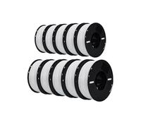 Cadfghjk Filamento PLA/ABS/PETG Da 10 Kg, 1,75 Mm, Nero, Bianco E Grigio, 10 Rotoli, PLA ABS PETG, Plastica For Stampante 3D, Compatibile Con KINGROON(ABS 10kg White)