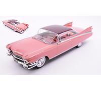 Cadillac Eldorado Coupè 1959 Rosa Chiaro Metallico Modellino Auto 1:24 Whitebox
