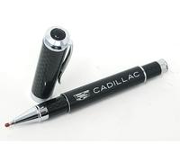 Cadillac Nero/Bianco Logo Con Fibra di Carbonio Penna a Sfera - New-Great Regalo