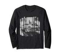 Cadillac Vintage e Paesaggio Urbano - Stile retrò Maglia a Manica