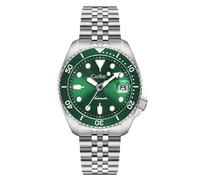 CADISEN Orologio automatico da uomo meccanico automatico NH35 vetro zaffiro tempo libero impermeabile, verde, Bracciale