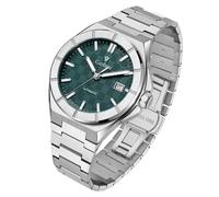 CADISEN Orologio automatico da uomo meccanico impermeabile zaffiro orologi per uomo cinturino in acciaio inossidabile orologio da polso, Verde