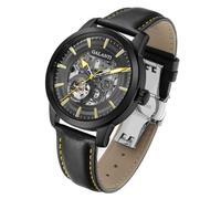 CADISEN Orologio Automatico Uomo Minimalista Acciaio Inossidabile Scheletro, Giallo