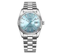 CADISEN Orologio da polso da uomo, automatico, in acciaio inox, impermeabile, stile casual, 8214BLU, Orologio automatico, meccanico