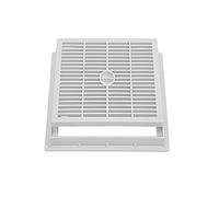 Caditoia griglia chiusino con telaio in PP plastica pvc anti UV maglia antitacco grigio Super Varie misure Made in Italy (cm 25x25)