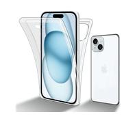 CADORABO 360° Full Body Custodia per Apple iPhone 15 PLUS, TRANSPARENTE