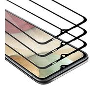 Cadorabo 3x Pellicola Protettiva copertura completa compatibile con Samsung Galaxy A12 / M12 in TRASPARENTE con NERO - Pacco di 3 Vetro di protezione del display con durezza 9H, compatibilità 3D touch