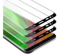 Cadorabo 3x Pellicola Protettiva copertura completa compatibile con Samsung Galaxy S8 in TRASPARENTE con NERO - Pacco di 3 Vetro di protezione del display con durezza 9H con compatibilità 3D touch