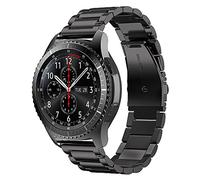 Cadorabo Bracciale in Acciaio Inossidabile 20mm Compatibile con Samsung Galaxy Watch 42mm/S2 Classic/Sport in Nero - Bracciale di Ricambio per Huawei Watch 2 per LG Watch Sport per Pepple 2 UVM