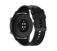 Cadorabo Braccialetto in Silicone 20mm Compatibile con Samsung Galaxy Watch 42mm/S2 Classic/Sport in Nero - Braccialetto di Ricambio per Huawei Watch 2 per LG Watch Sport per Pepple 2 UVM