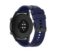 Cadorabo Braccialetto in Silicone 22mm Compatibile con Samsung Galaxy Gear S3/Gear 2 in Blu Scuro - Braccialetto di Ricambio per Huawei Watch GT per Ticwatch PRO per Pepple Time per Amazfit Pace UVM