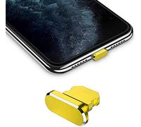 Cadorabo Cappuccio protettivo compatibile con Apple iPhone in Giallo - Spina protettiva per porta di ricarica antipolvere