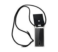 CADORABO Catena in silicone con anelli d'oro con cinturino in corda Catena di telefoni cellulari per Nokia 5 2017, NERO