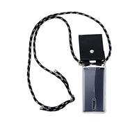 CADORABO Catena in silicone con anelli d'oro con cinturino in corda Catena di telefoni cellulari per Nokia 8 2017, NERO ARGENTO