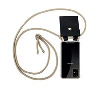 CADORABO Catena in silicone con anelli d'oro con cinturino in corda Catena di telefoni cellulari per Samsung Galaxy S20 PLUS, MARRONE BRILLANTE
