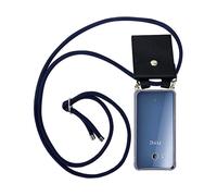 CADORABO Catena in silicone con anelli d'oro con cinturino in corda Catena di telefoni cellulari per HTC OCEAN / U11, BLU NOTTE