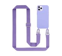 CADORABO Catena in silicone regolabile Catena di telefoni per Apple iPhone 11 PRO MAX, LIQUID LILA CHIARO