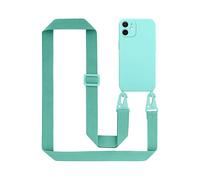CADORABO Catena in silicone regolabile Catena di telefoni per Apple iPhone 12 MINI, LIQUID TURCHESE
