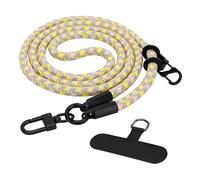 CADORABO Catena universale Cordino per smartphone per Huawei ASCEND P7 MINI, Giallo/Grigio