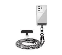 CADORABO Catena universale Cordino per smartphone per OnePlus 8T, Nero/Bianco