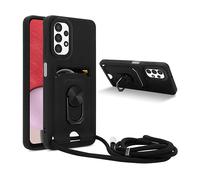 CADORABO Collana per cellulare con funzione di supporto Custodia con cordino per Samsung Galaxy A13 5G, NERO