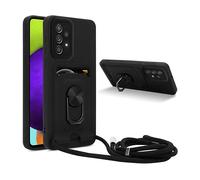 CADORABO Collana per cellulare con funzione di supporto Custodia con cordino per Samsung Galaxy A52 (4G/5G)/A52s, NERO