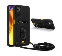 CADORABO Collana per cellulare con funzione di supporto Custodia con cordino per Xiaomi RedMi NOTE 10 5G/POCO M3 PRO 5G, NERO