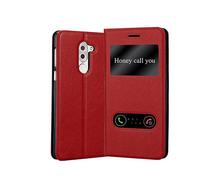 CADORABO con chiusura magnetica con stand e 2 finestre Custodia per cellulare per Huawei MATE 9 LITE / GR5 2017 / Honor 6X, ROSSO ZAFFERANO