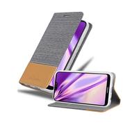 CADORABO con chiusura magnetica con stand e portacarte Cover per Huawei P20 LITE 2018 / NOVA 3E, GRIGIO CHIARO MARRONE