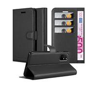 CADORABO con chiusura magnetica con stand e portacarte Cover per OnePlus 8T, NERO CARBONE