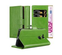 CADORABO con chiusura magnetica con stand e portacarte Cover per Sony Xperia L2, VERDE ERBE