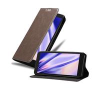CADORABO con chiusura magnetica con stand e portacarte Custodia per Alcatel 1C 2019, BRUNO CAFÉ