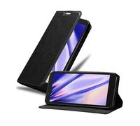 CADORABO con chiusura magnetica con stand e portacarte Custodia per Alcatel 1C 2019, NERO DI NOTTE